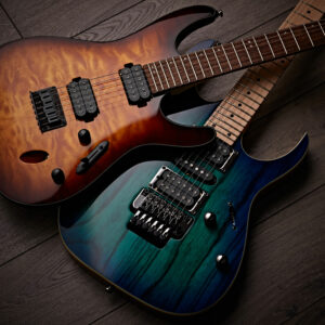 Ibanez S621QM, Dragon Eye Burst and Ibanez RG370AHMZ, Blue Moon Burst